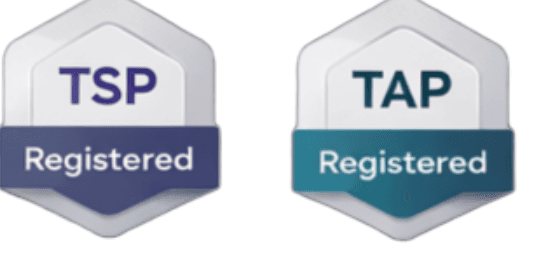 Registered TikTok Shop Partner (TSP) and TikTok Affiliate Partner (TAP) badges