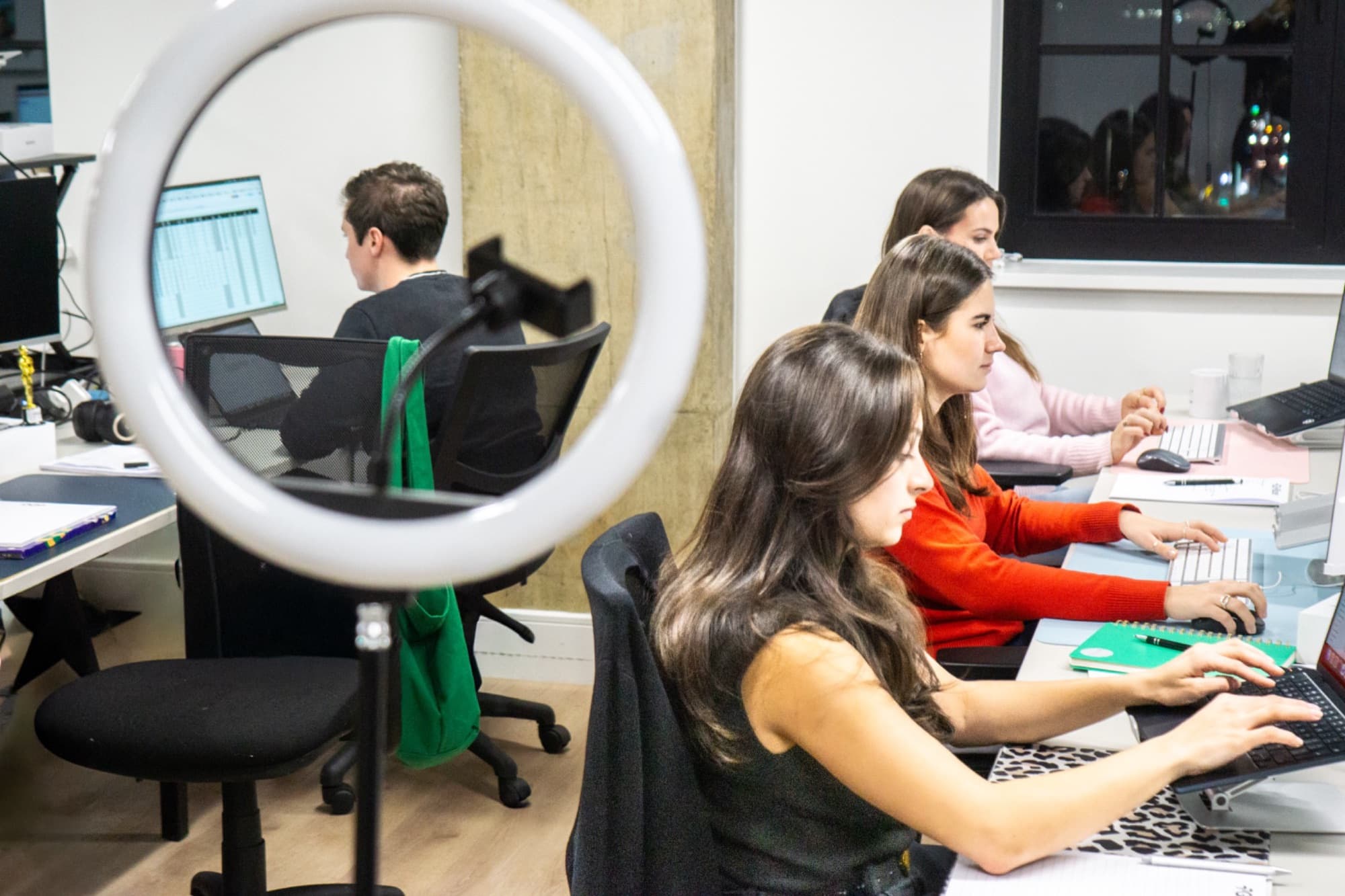 GoPlaces team running campaigns in the studio