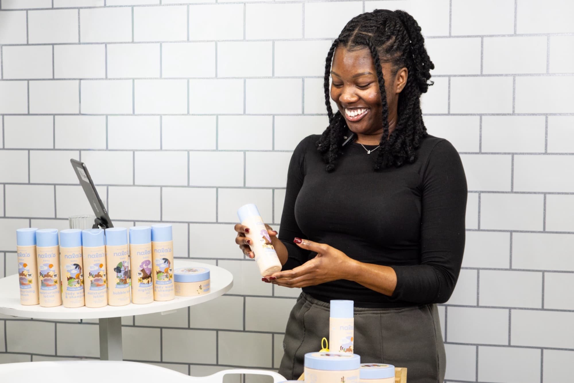 GoPlaces presenter showcasing products in the studio